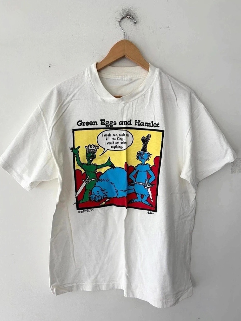 Vintage 90s Dr Seuss Green Eggs And Ham Parody Movie Promo Size L